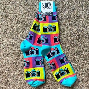 Bright Pastel Retro Graphic Socks